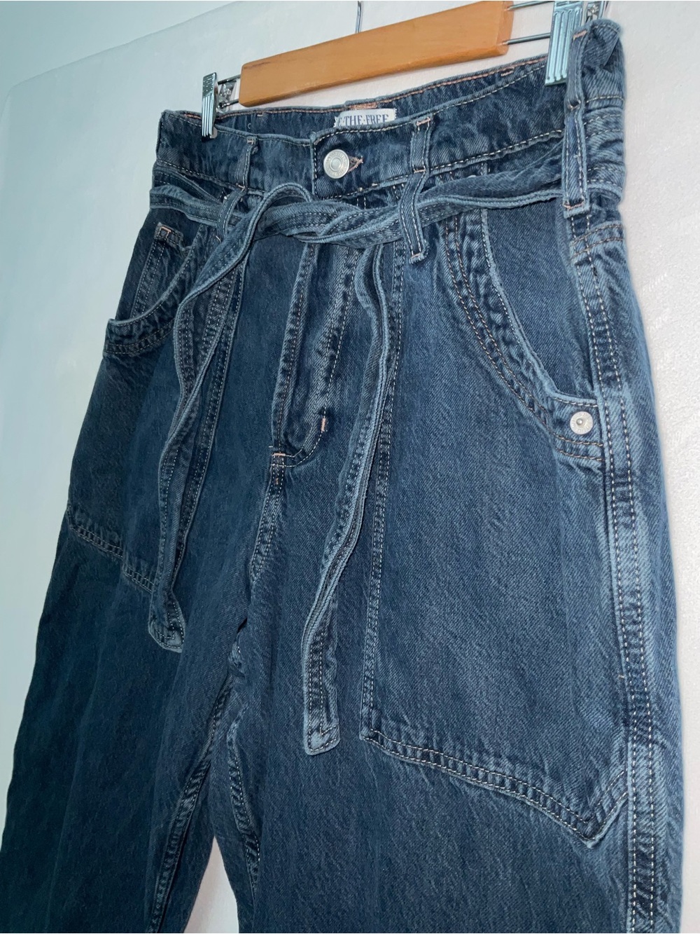 We the Free People Blue Jay Belted Boyfriend Jeans - Picture 4 of 10